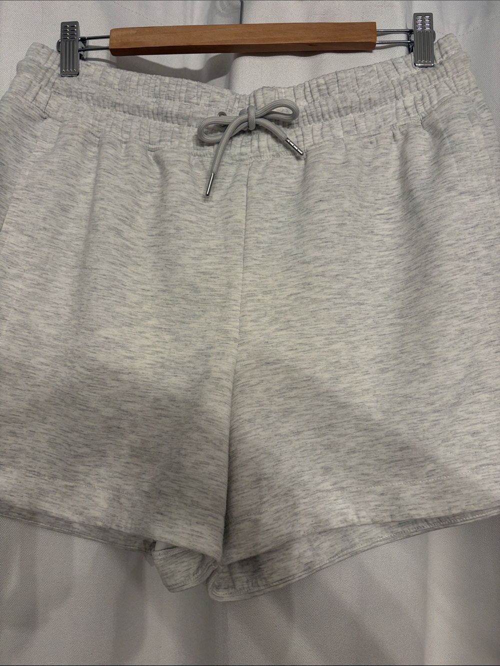 Soft Light Heathered Knit Lounge Shorts - Neutral Grey